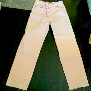 Zara high rise pink jeans